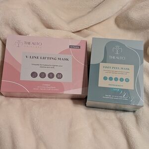 The Alto Skincare V-Line Lifting Mask and Foot Peel Mask Set